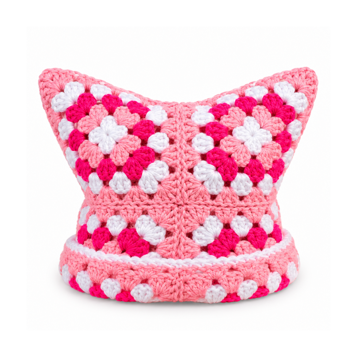 CAT BEANIE GRANNY SQUARE